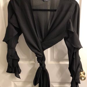 Ermanna wrap dress top